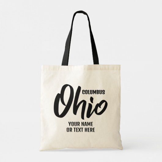 Aangepaste locatie & tekst Ohio Tote Bag (Achterkant)