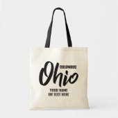 Aangepaste locatie & tekst Ohio Tote Bag (Voorkant)