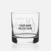 Aangepaste locatie & tekst Ohio Whisky Glas (Achterkant)