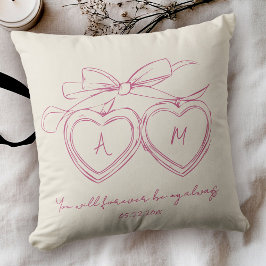 Aangepaste Locket voor Paar Jubileum Initiaal Foto Kussen