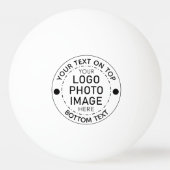 Aangepaste Logo Aangepaste kleur Tekst foto Pingpongbal (Achterkant)