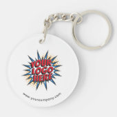 Aangepaste Logo, Aangepaste tekst, Sleutelhanger (Achterkant)