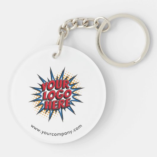 Aangepaste Logo, Aangepaste tekst, Sleutelhanger (Achterkant)