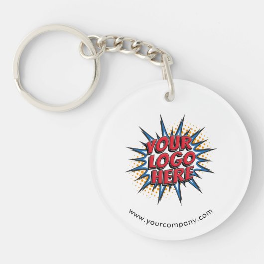 Aangepaste Logo, Aangepaste tekst, Sleutelhanger (Voorkant)