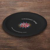 Aangepaste Logo, Aangepaste tekst, Zwart Papieren Bordje