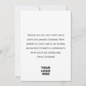 Aangepaste Logo Aannemer Kerstboom Gereedschap Feestdagenkaart (Achterkant)