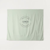 Aangepaste Logo achtergrond Bedrijf dat Groen bran Wandkleed (Voorkant (horizontaal))