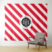 Aangepaste Logo achtergrond Eenvoudig en modern Wandkleed (In Situ (horizontaal))