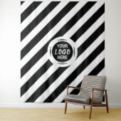 Aangepaste Logo achtergrond Eenvoudig en modern Wandkleed (In situ)