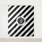 Aangepaste Logo achtergrond Eenvoudig en modern Wandkleed (Voorkant)