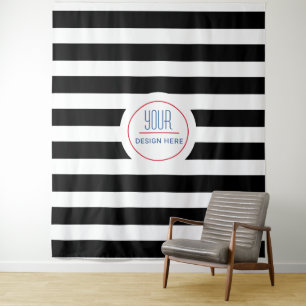Aangepaste Logo achtergrond Eenvoudig en modern Wandkleed