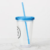 Aangepaste Logo Acryl Drink Tumbler Drinkbeker (Links)