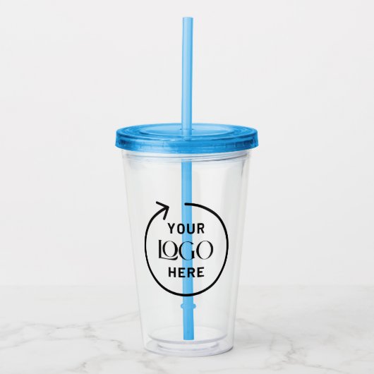 Aangepaste Logo Acryl Drink Tumbler Drinkbeker (Voorkant)