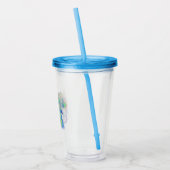 Aangepaste Logo Acryl Travel Tumbler Drinkbeker (Links)