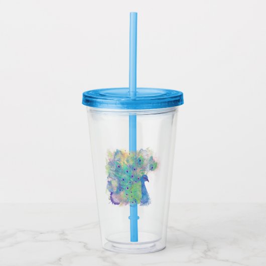 Aangepaste Logo Acryl Travel Tumbler Drinkbeker (Voorkant)