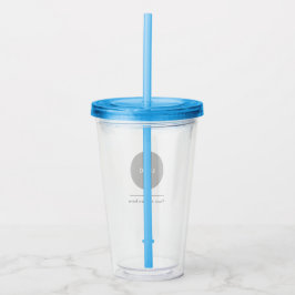 Aangepaste Logo Acryl Tumbler met Rietje Geen Mini Drinkbeker