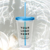 Aangepaste Logo Acrylknollen met stro Geen minimum Acryl Drinkbeker