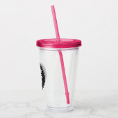 Aangepaste Logo Acryltumbler met stro Acryl Drinkbeker (Links)