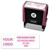 Aangepaste Logo Adres Naam Zelfinkende Stempel (In situ)