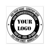 Aangepaste Logo Adreskleuren Ronde Zelfinkkend Ste Zelfinktende Stempel (Design)