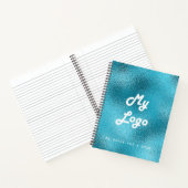 Aangepaste logo afbeelding business blauw notitieboek (Binnen)