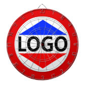 Aangepaste Logo Afbeelding met Rond Rood Lijst Dartbord (Voorkant)