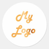 Aangepaste logo afbeelding zakelijke merkkleur ronde sticker (Voorkant)