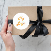 Aangepaste logo afbeelding zakelijke merkkleur ronde sticker