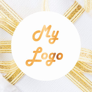 Aangepaste logo afbeelding zakelijke merkkleur ronde sticker