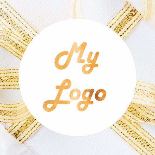 Aangepaste logo afbeelding zakelijke merkkleur ronde sticker