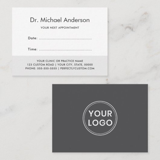 Aangepaste logo afsprakenkaartje (Voorkant / Achterkant)
