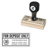 Aangepaste Logo | Alleen zakelijk adres storting Rubberstempel (Gestempeld)