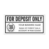 Aangepaste Logo | Alleen zakelijk adres storting Rubberstempel (Afrduk)