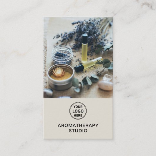 Aangepaste Logo Aromatherapy Spa Professioneel Visitekaartje (Voorkant)