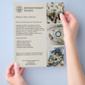 Aangepaste Logo Aromatherapy Spa Promotionele zake Flyer (Hand)