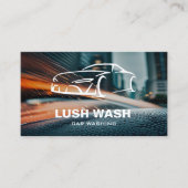 Aangepaste Logo Auto Wassen Auto | Reiniging van a Visitekaartje (Voorkant)