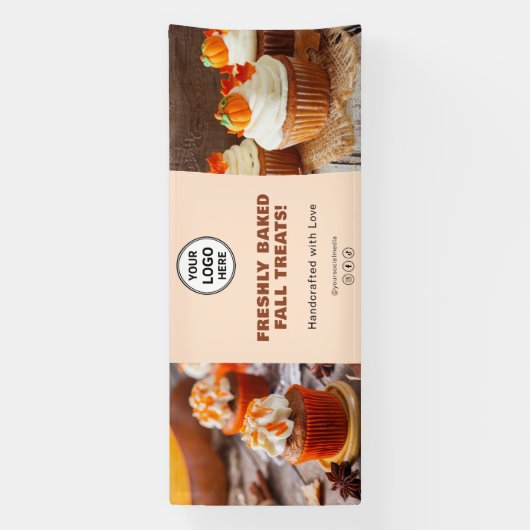Aangepaste Logo Bakkerij Cupcake Pastry Chef Busin Spandoek (Verticaal)