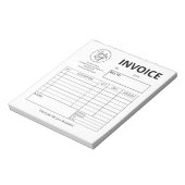 Aangepaste Logo bakkerij-factuur voor bruiloft Notitieblok (Linkerzijde)