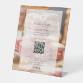Aangepaste logo bakkerij foto QR-code Reclamebord Met Voetstuk (Voorkant)