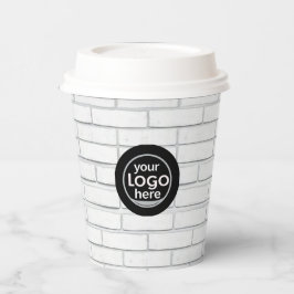 Aangepaste Logo bakstenen Wall Paper Cup 8 oz Papieren Bekers