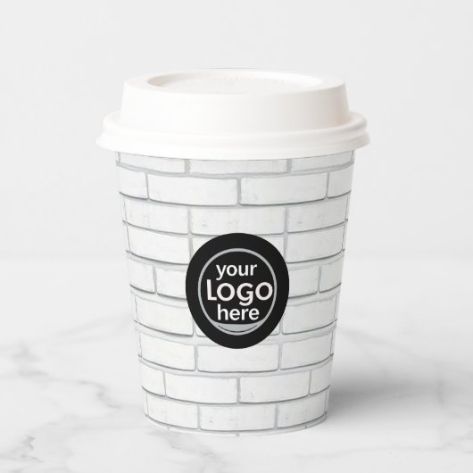 Aangepaste Logo bakstenen Wall Paper Cup 8 oz Papieren Bekers (Links)