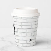 Aangepaste Logo bakstenen Wall Paper Cup 8 oz Papieren Bekers (Achterkant)