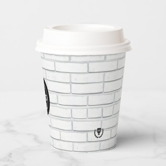 Aangepaste Logo bakstenen Wall Paper Cup 8 oz Papieren Bekers (Achterkant)