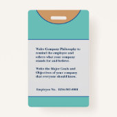 Aangepaste Logo balk Code Logo Fotonaam Badge (Achterkant)