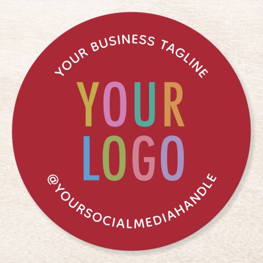 Aangepaste Logo Bar Onderzetters Kartonnen Promoti (Voorkant)