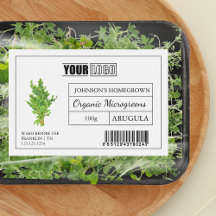 Aangepaste Logo & Barcode Arugula Microgreens