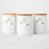 Aangepaste Logo & Barcode Bloemkool Microgreens Voedselcontainer Etiket (Flessen)