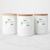 Aangepaste Logo & Barcode Kool Microgreens Voedselcontainer Etiket (Flessen)