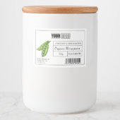 Aangepaste Logo & Barcode Pea Shoot Microgreens Voedselcontainer Etiket (Voorkant)