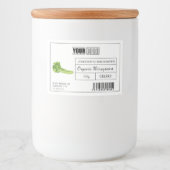 Aangepaste Logo & Barcode Selderij Microgreens Voedselcontainer Etiket (Voorkant)